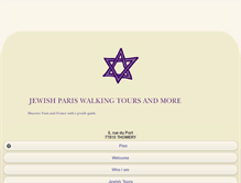 Tablet Screenshot of jewishpariswalkingtoursandmore.com